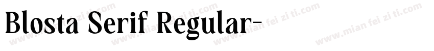 Blosta Serif Regular字体转换